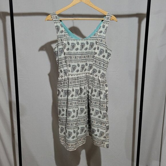 Levi's mini dress sleeveless white flowers boho beach sundress coastal summer - Picture 1 of 16